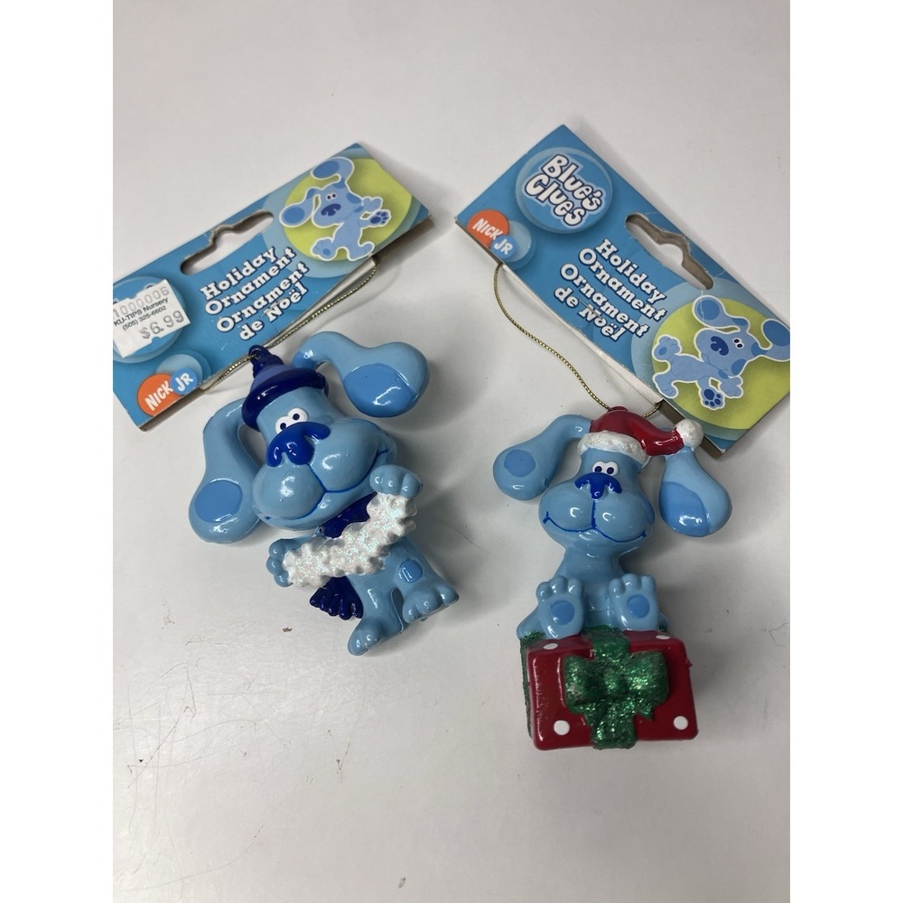 NEW Nick Jr Nickelodeon Blue's Clues Christmas Holiday Ornaments X2 Kurt Adler